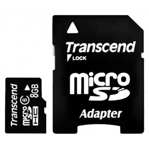 Купить Флеш карта micro SDHC 8GB class 6 SD 2.0 Transcend (TS8GUSDHC6) в интернет-магазине Ravta – самая низкая цена
