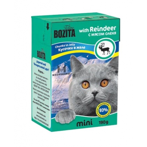 Купить Bozita super premium Mini Кусочки в желе для кошек - олень (Reindeer) 0,19кг в интернет-магазине Ravta – самая низкая цена