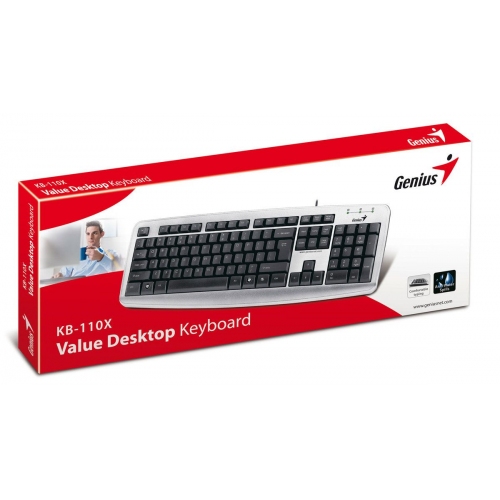 Купить Клавиатура Genius KB110X (серебристый) в интернет-магазине Ravta – самая низкая цена