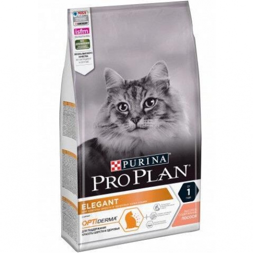 Купить ProPlan Cat Elegant Cat Salmon 0,4кг. для кошек с проблемами кожи и шерсти с лососем. 1/8/48 в интернет-магазине Ravta – самая низкая цена