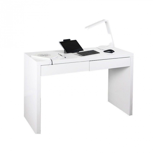 Купить Стол для компьютера Бюрократ DL-HG002/White столешница:белый МДФ цвет основания:белый 110x39x75см в интернет-магазине Ravta – самая низкая цена