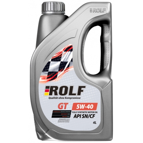 Купить Масло моторное ROLF GT SAE 5W-40 API SN/CF пластик 4л 322436 в интернет-магазине Ravta – самая низкая цена