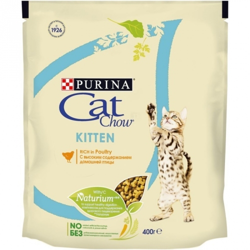 Купить Корм CAT CHOW "Kitten" для Котят Курица, 400 гр в интернет-магазине Ravta – самая низкая цена