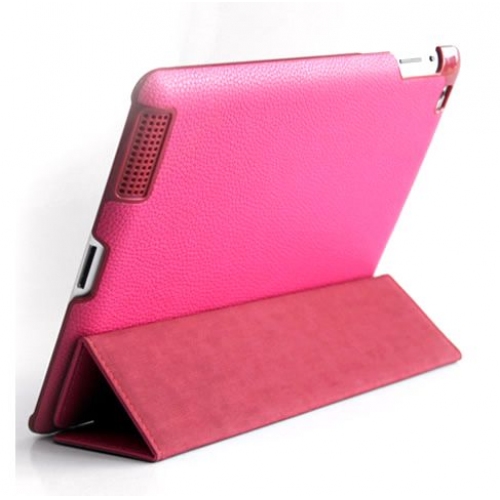 Купить Кожаный чехол HOCO Business Litchi leather case для iPad 2&3&4 (розовый) в интернет-магазине Ravta – самая низкая цена