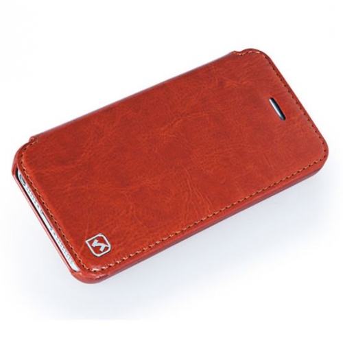 Купить Кожаный чехол HOCO Crystal folder leather case для iPhone 5 (коричневый) в интернет-магазине Ravta – самая низкая цена