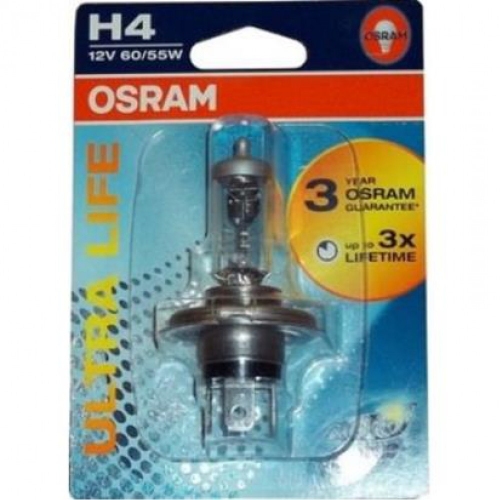 Купить Лампа OSRAM 64193ULT-01B H4 12V 60/55W P43t (UltraLife) (блистер 1 шт.) в интернет-магазине Ravta – самая низкая цена