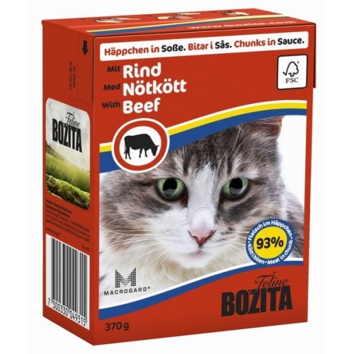 Купить Bozita super premium Кусочки в СОУСЕ для кошек с говядиной (Beef) 0,37кг в интернет-магазине Ravta – самая низкая цена