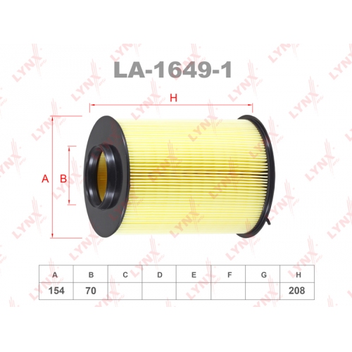 Купить Фильтр воздушный круглый LYNXauto LA-1649-1 в интернет-магазине Ravta – самая низкая цена