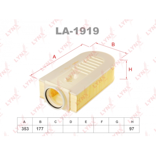 Купить Фильтр воздушный LYNXauto LA-1919 в интернет-магазине Ravta – самая низкая цена