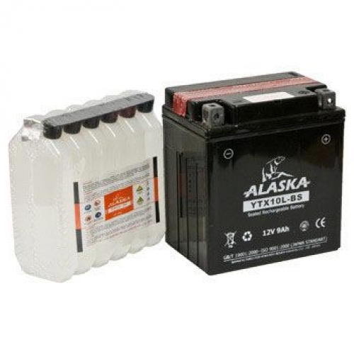 Купить Аккумуляторная батарея ALASKA  9АЧ YTX10L-BS 12V МОТО Аккумулятор в интернет-магазине Ravta – самая низкая цена