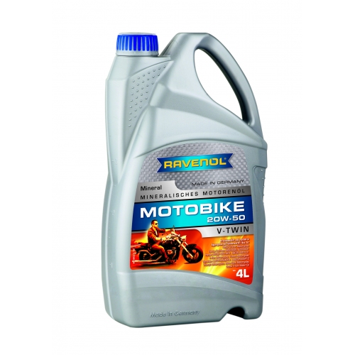 Купить Моторное масло RAVENOL Motobike V-Twin SAE 20W-50 Mineral (4л) в интернет-магазине Ravta – самая низкая цена