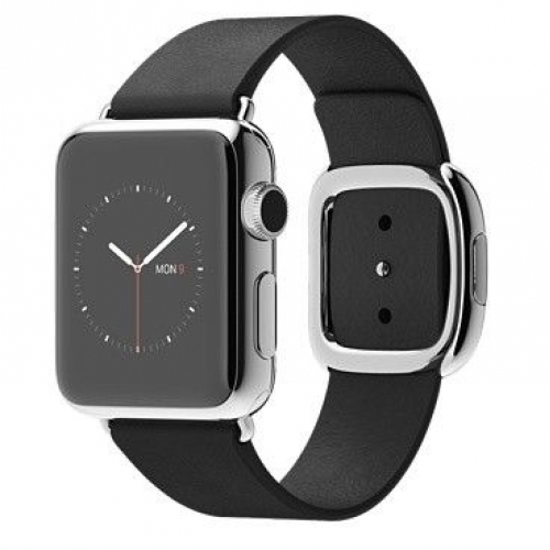 Купить Умные часы Apple Watch 38mm Stainless Steel Case with Black Modern Buckle - M (MJYL2) в интернет-магазине Ravta – самая низкая цена