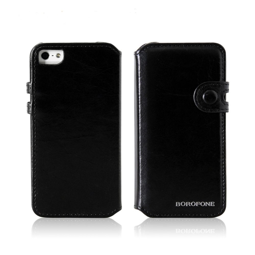 Купить Кожаный чехол Borofone Retro Business leather case для iPhone 5 (черный) в интернет-магазине Ravta – самая низкая цена