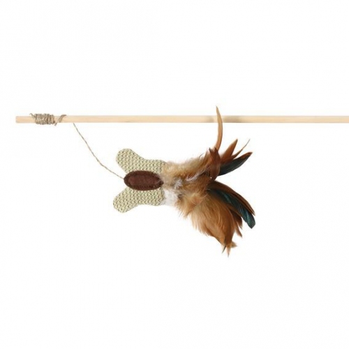 Купить Игрушка TRIXIE для кошки "Удочка с бабочкой", 45 см, перья/текстиль в интернет-магазине Ravta – самая низкая цена