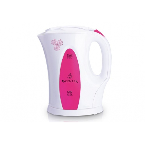 Купить Чайник Centek CT-0031 pink (спираль) 2.2л, 2400Вт, шкала уровня воды в интернет-магазине Ravta – самая низкая цена
