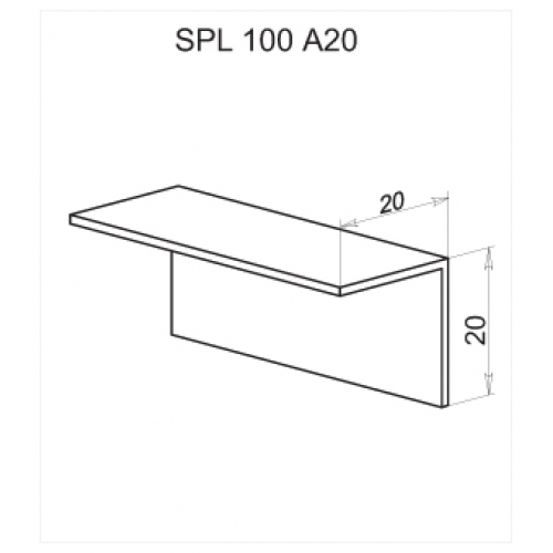 Купить Профиль алюминиевый SPAL SPL 100 A20 м.п. в интернет-магазине Ravta – самая низкая цена