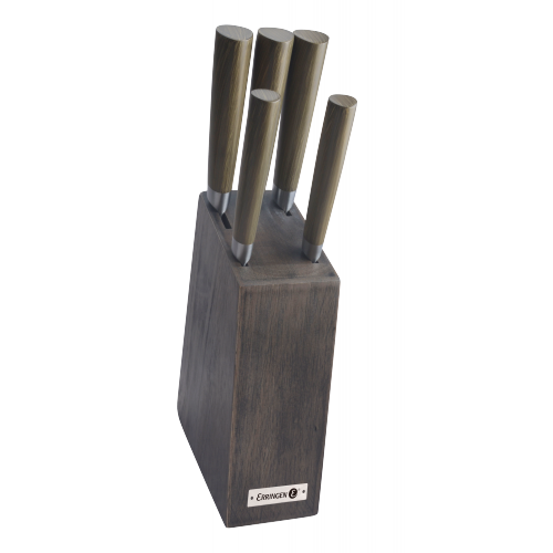 Купить Набор Erringen 5 кухонных ножей на деревянной подставке в интернет-магазине Ravta – самая низкая цена