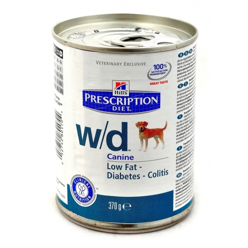 Купить Консервированный корм Hill's  W/D для Собак - Лечение сахарного диабета, запоров, колитов (Low Fat/Diabet) в интернет-магазине Ravta – самая низкая цена
