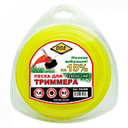 Купить Корд триммерный в блистере DDE "Classic line" (круг) 1,6 мм х 92 м, желтый в интернет-магазине Ravta – самая низкая цена