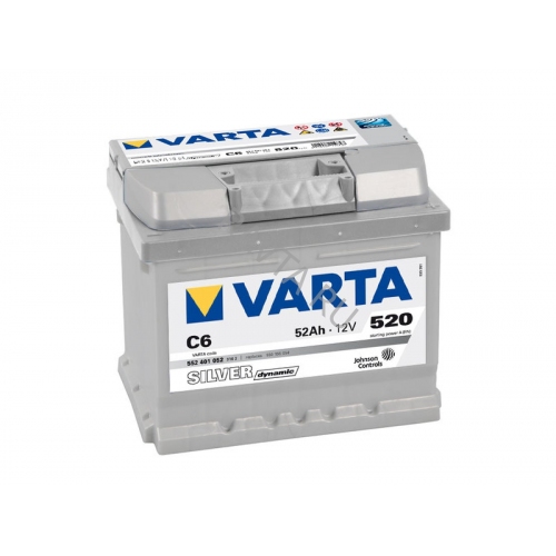 Купить Аккумулятор Varta Silver Dynamic 52Ач (правая) (552 401 052)  в интернет-магазине Ravta – самая низкая цена