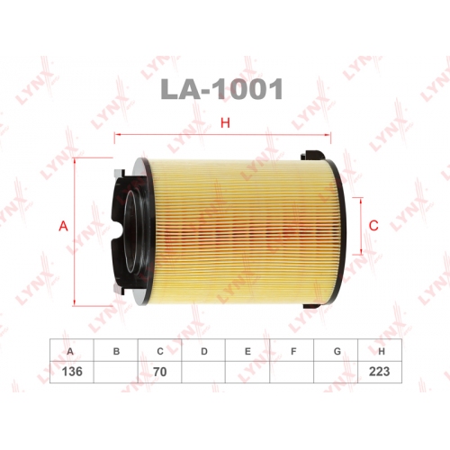 Купить Фильтр воздушный LYNXauto LA-1001 в интернет-магазине Ravta – самая низкая цена