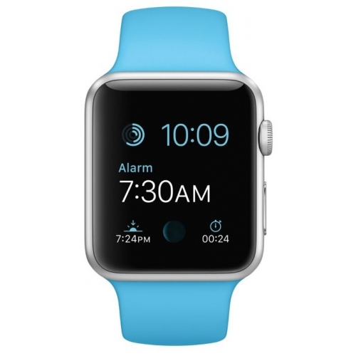 Купить Умные часы Apple Watch Sport 42mm Silver Aluminum Case with Blue Sport Band (MJ3Q2) в интернет-магазине Ravta – самая низкая цена