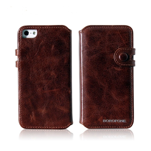 Купить Кожаный чехол Borofone Retro Business leather case для iPhone 5 (коричневый) в интернет-магазине Ravta – самая низкая цена