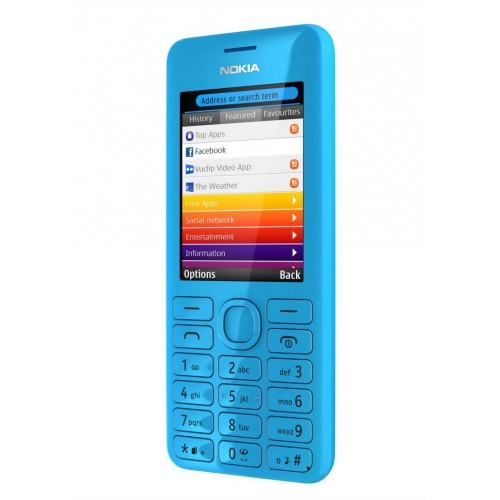 Купить Мобильный телефон Nokia 206 Dual (циан) в интернет-магазине Ravta – самая низкая цена