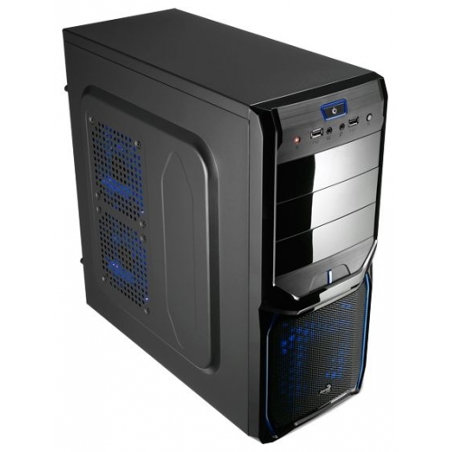 Купить Корпус AeroCool V3X Blue edition black w/o PSU ATX 2*USB audio HD в интернет-магазине Ravta – самая низкая цена