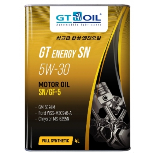 Купить Масло моторное GT OIL GT Energy SN 5W-30 синтетическое 4 л 8809059407257 в интернет-магазине Ravta – самая низкая цена