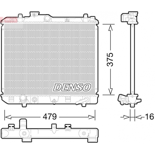 Купить DRM47028 Denso Радиатор, охлаждение двигателя в интернет-магазине Ravta – самая низкая цена