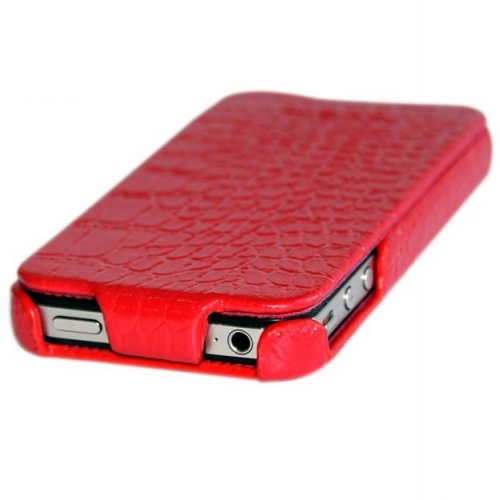 Купить Чехол HOCO Bright Crocodile leather case для iPhone 4/4s, имитация кожи крокодила (красный) в интернет-магазине Ravta – самая низкая цена