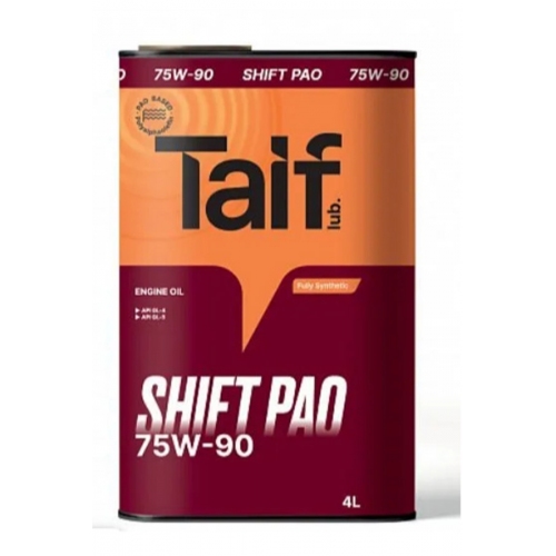 Купить Масло трансмиссионное TAIF SHIFT GL-4/GL-5 PAO 75W-90 4л в интернет-магазине Ravta – самая низкая цена