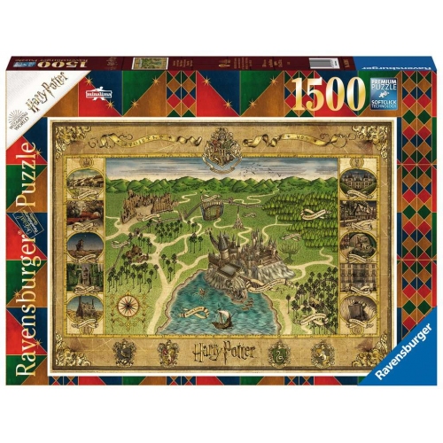 Купить Ravensburger. Пазл карт. 1500 арт.16599 "Гарри Поттер Карта Хогвартса" в интернет-магазине Ravta – самая низкая цена