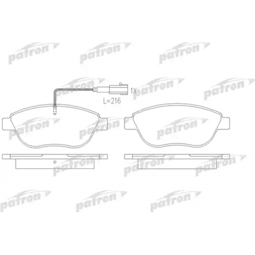 Купить pbp7009 PATRON Комплект тормозных колодок, дисковый тормоз в интернет-магазине Ravta – самая низкая цена