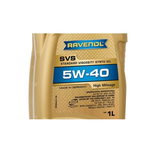 Купить Моторное масло RAVENOL SVS Standard Viscosity Synto Oil SAE 5W-40 ( 5л) в интернет-магазине Ravta – самая низкая цена