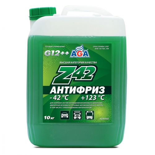 Купить AGA050Z Антифриз, готовый к применению, зеленый -42С, Z42 10л в интернет-магазине Ravta – самая низкая цена