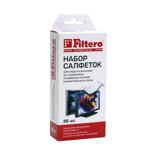 Купить Салфетки для очистки экранов FILTERO, 30 шт (R) Арт.103 в интернет-магазине Ravta – самая низкая цена