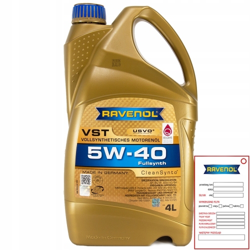 Купить Моторное масло RAVENOL VST SAE 5W-40 (5 л) 4+1 в интернет-магазине Ravta – самая низкая цена