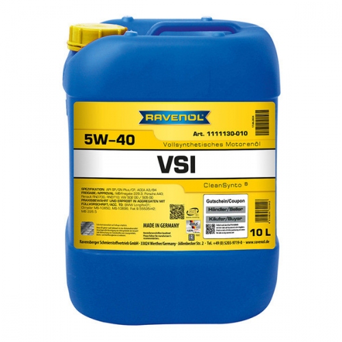 Купить Моторное масло RAVENOL VSI SAE 5W-40 (10л) new в интернет-магазине Ravta – самая низкая цена