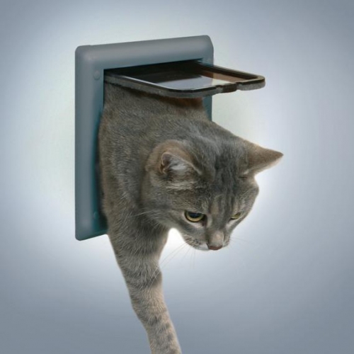 Купить Дверца TRIXIE для кошки 16,5х17,4 см, серая, с двумя функциями в интернет-магазине Ravta – самая низкая цена