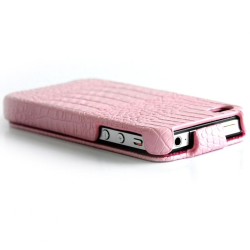 Купить Чехол Borofone Crocodile leather case для iPhone 4/4s, имитация кожи крокодила (розовый) в интернет-магазине Ravta – самая низкая цена