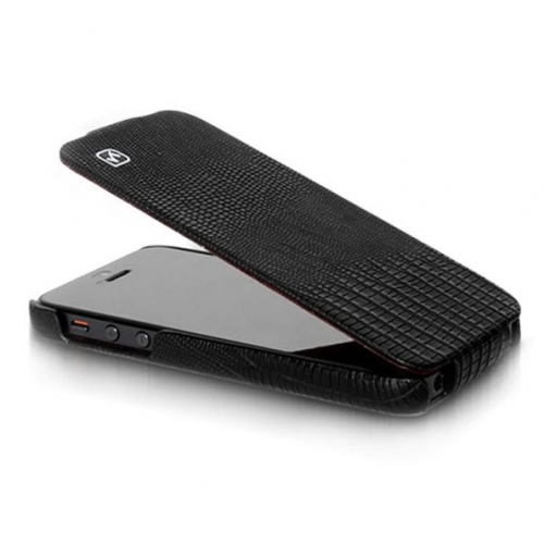 Купить Чехол HOCO Lizard leather case для iPhone 5, имитация кожи ящерицы (черный) в интернет-магазине Ravta – самая низкая цена
