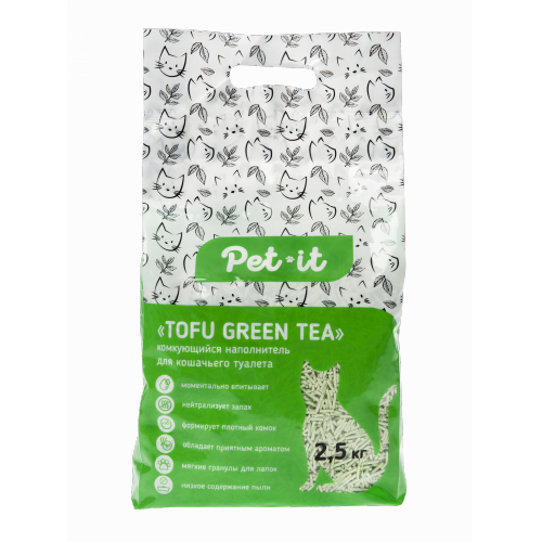 Купить Pet-it  TOFU комкующийся наполнитель для кошек Тофу зеленый чай, 6л  1/8 в интернет-магазине Ravta – самая низкая цена