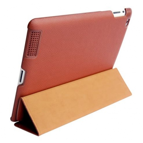 Купить Кожаный чехол HOCO Business Litchi leather case для iPad 2&3&4 (коричневый) в интернет-магазине Ravta – самая низкая цена