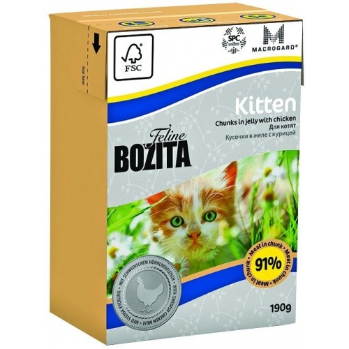 Купить Bozita super premium Кусочки в желе для Котят с курицей (Kitten) 0,19кг в интернет-магазине Ravta – самая низкая цена