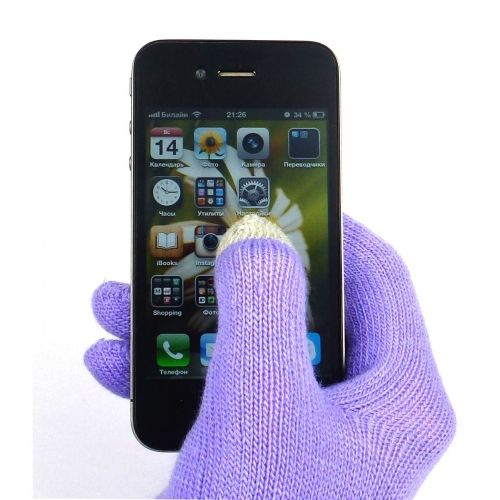 Купить Перчатки для iPhone (фиолетовый) в интернет-магазине Ravta – самая низкая цена