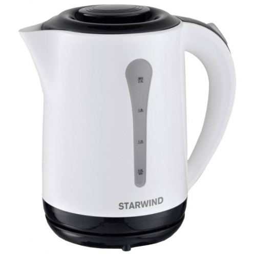 Купить Чайник STARWIND SKP 2212 белый/черный 2.5л. 2200Вт (пластик) в интернет-магазине Ravta – самая низкая цена