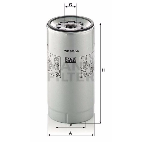 Купить WK1080/6X MANN-FILTER Топливный фильтр в интернет-магазине Ravta – самая низкая цена