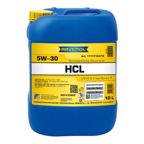 Купить Моторное масло RAVENOL HCL SAE 5W-30 (10л) в интернет-магазине Ravta – самая низкая цена